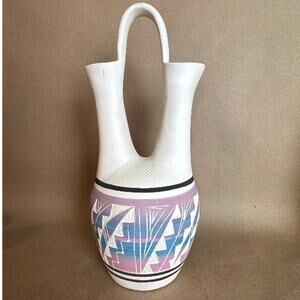 Navajo Pottery Purple, Blue, & Pink Wedding Vase